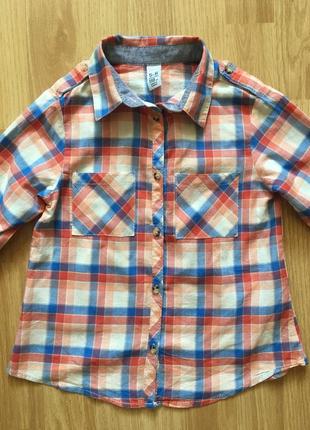 Рубашка для девочки zara,р.5-7лет,хлопок