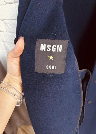 Шерстяне пальто максі msgm7 фото