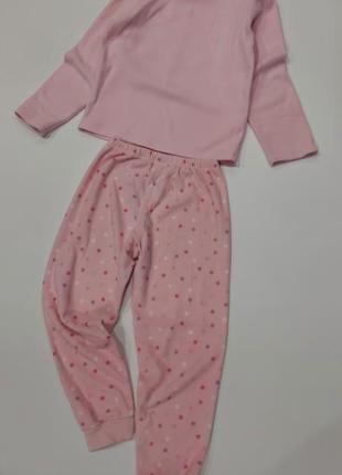 Нежнейшая флисовая пижама, домашний костюм с ленивцем розовая 6-8 лет3 фото
