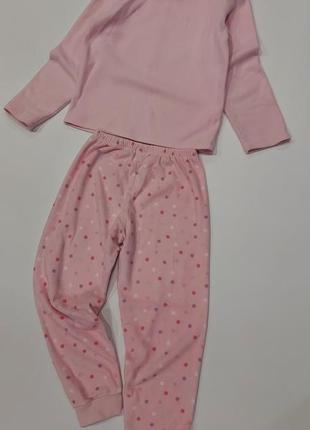 Нежнейшая флисовая пижама, домашний костюм с ленивцем розовая 6-8 лет4 фото