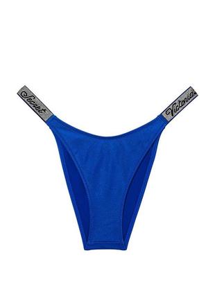 Купальник victoria's secret shine strap sexy tee push-up bikini top раздельный 70c/m синий4 фото