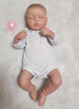 Спящая реалистичная кукла реборн 47 см, пупс похожий на новорожденного ребенка, красивый малыш с мягким телом2 фото