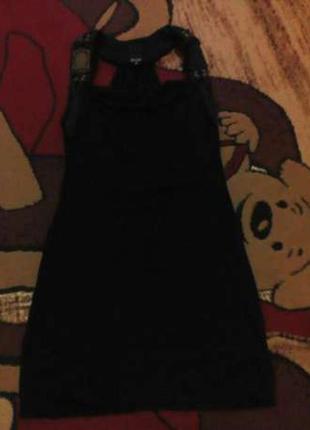 Оригинальное черное платье, туника, м4 фото