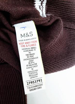 Чоловічий темно-бордовий новорічний джемпер від бренду m&s3 фото