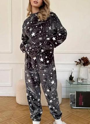 Піжама, домашній костюм ao085 сірий oversize s-l