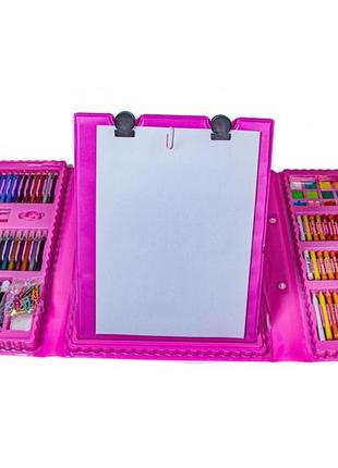 Детский набор для рисования и творчества art set в удобном кейсе с ручкой + мольберт 208 предметов4 фото