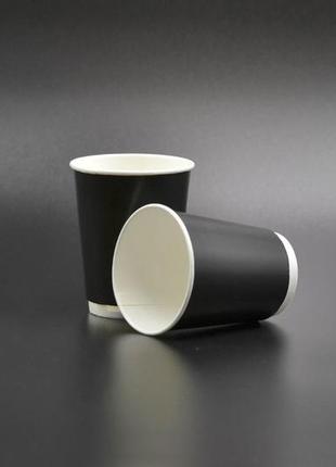 Стакан бумажный двухслойный "эко" / 250мл / черный / №78 / 20шт