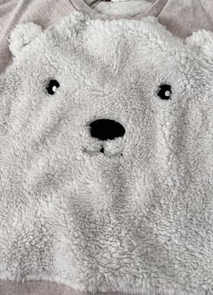 Тепла кофта ведмедик теді h&m4 фото