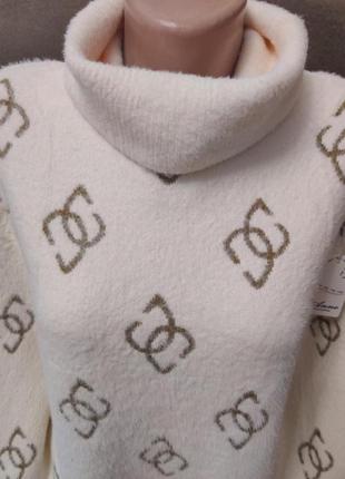 Стильний теплий зимовий светр альпака 48-50-52 (єдиний розмір)