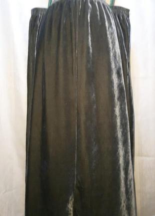 Женская брендовая серая велюровая, бархатная нарядная, длинная новогодняя юбка.2 фото