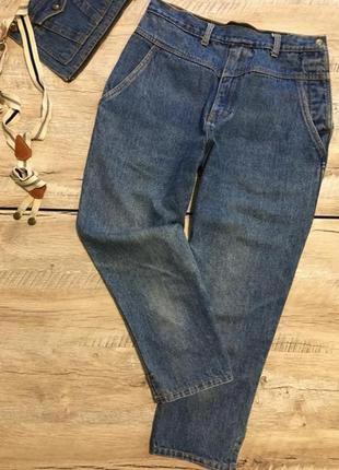 Укорочені джинси на підтяжках/комбінезон