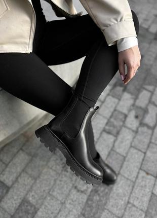 Ботинки жіночі chelsi pure - чорний2 фото