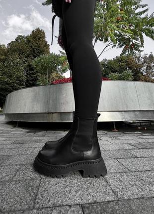 Ботинки жіночі chelsi pure - чорний5 фото