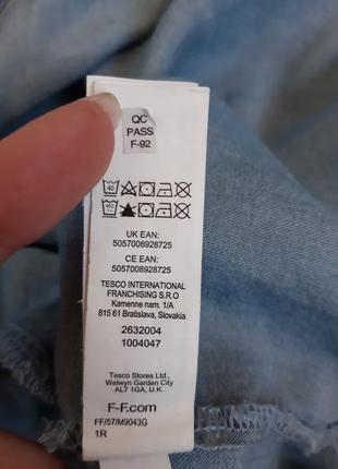 Женское джинсовое платье с карманами f&f 8