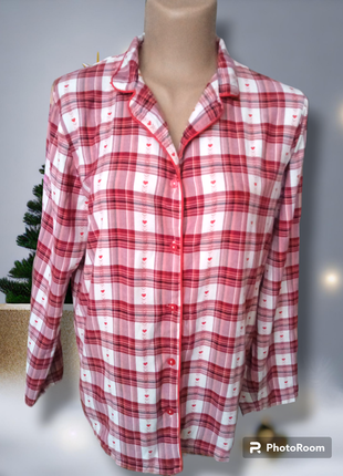 Піжама новорічна різдвяна жіноча сорочка кофта у клітинку картата ідеальний стан #новийрік#різдво#