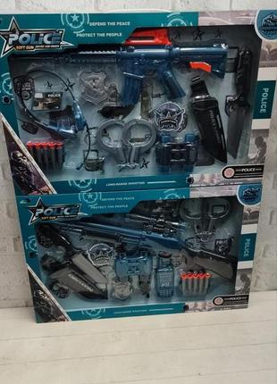 Детский игровой набор полицейского, автомат на присосках. police. 2 вида
