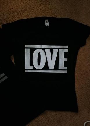 Парные футболки one love3 фото
