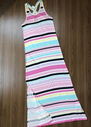Плаття довге в смужку