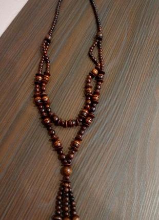 Намисто натуральне дерево