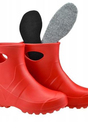 Женские резиновые сапоги из пенки lemigo garden 752 красные