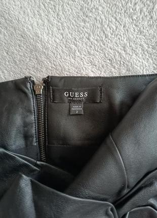 Кожаная короткая юбка от люксового бренда guess3 фото