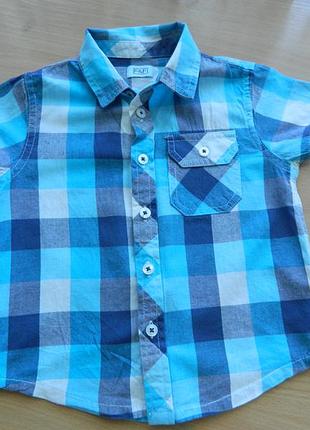 Теніска, сорочка для хлопчика в клітку р. 98