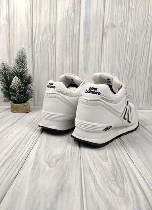 New balance 574 winter white black5 фото