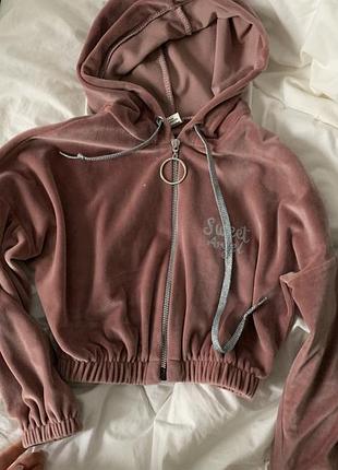 Кофта велюрова з крильцями