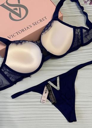 Комплект білизни victorias secret оригінал пуш ап вікторія сікрет3 фото