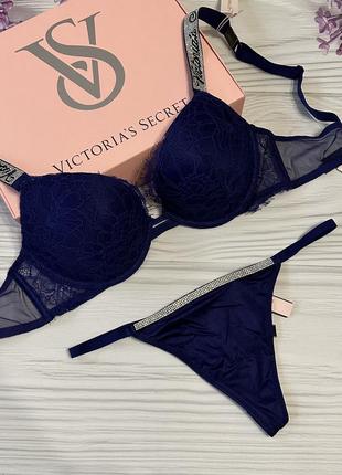 Комплект білизни victorias secret оригінал пуш ап вікторія сікрет1 фото