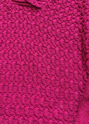 Вишитий теплий светр бордо 5