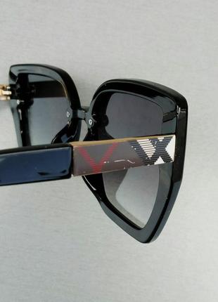 Burberry очки женские солнцезащитные черные с градиентом7 фото