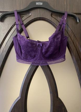 Шикарный, ажурный, бюстгальтер, в фиолетовом цвете, нереально красивый, и соблазнительный, от дорогого бренда: darjeeling 🫶7 фото