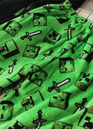 Стильная махровая пижама для мальчика minecraft2 фото
