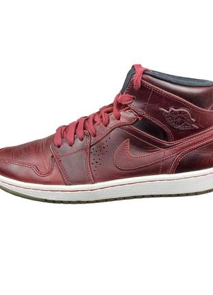 Кросівки nike air jordan 1 mid nouveau 'team red' originals,кроссовки оригинал, оригінал