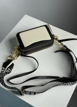 Сумка кроссбоді marc jacobs the snapshot cloud white/multi premium4 фото