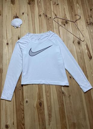 Кроп-топ - світшот nike dri-fit з великим логотипом лонгслів