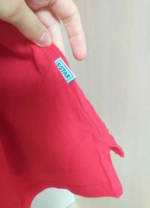 Красная мужская футболка поло4 фото