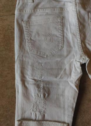 Рваные, белые джинсы object, р.10-12, лето/весна4 фото