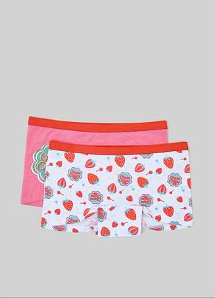 7-8/9-10 р фірмовий набір комплект труси боксери дівчинці 2 пари chupa chups sinsay