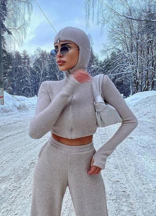 Теплий костюм трійка7 фото