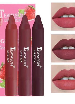 Набір помад teayason lipstick, полуниця