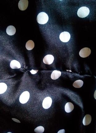 Сукня максі чорне в білий горошок4 фото