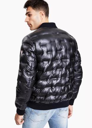 Чоловічий пуховик бомбер guess s чоловіча зимова куртка
