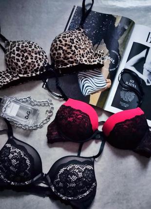 Набор жіночий бюстгальтер ліф бюстик h&m леопардовий принт