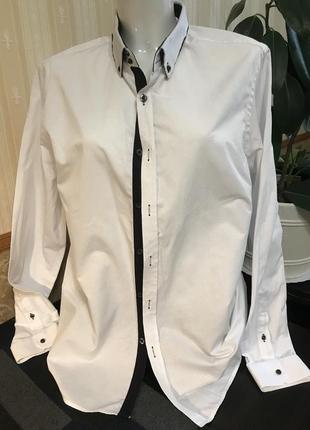 Біла чоловіча сорочка xl заміри на фото