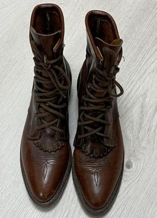 Кожаные ботинки leather appers.размер 41-42.ботинки,сапоги1 фото