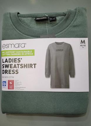 Женское теплое платье, свитшот на флисе esmara / германия esmara1 фото