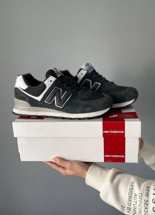 Мужские кроссовки   new balance 574 dark blue 44