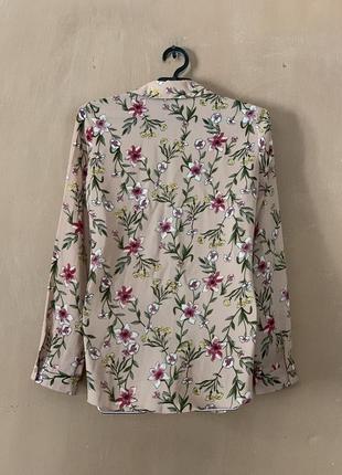 Блуза цветочный принт на длинный рукав размер s3 фото